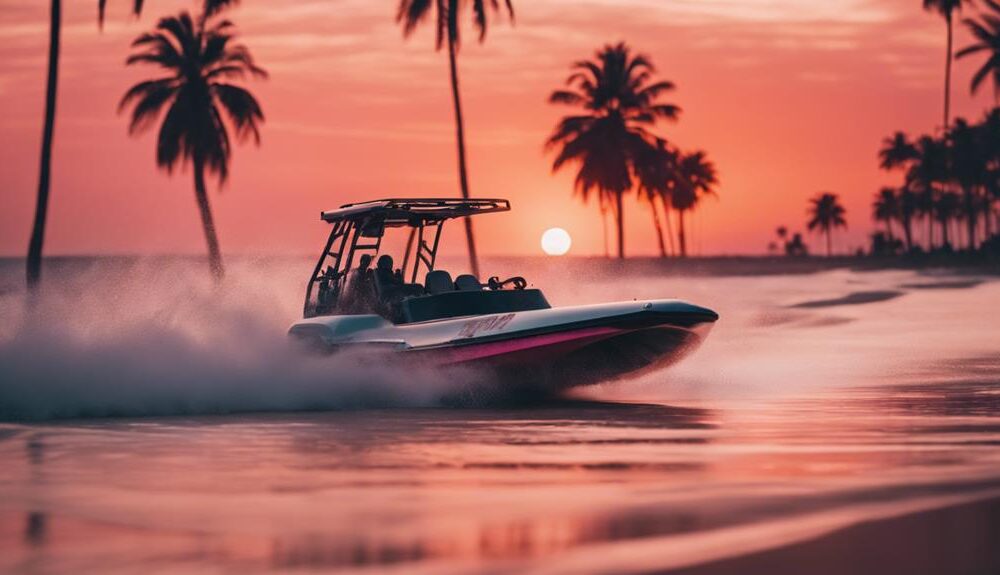 beach a jet boat