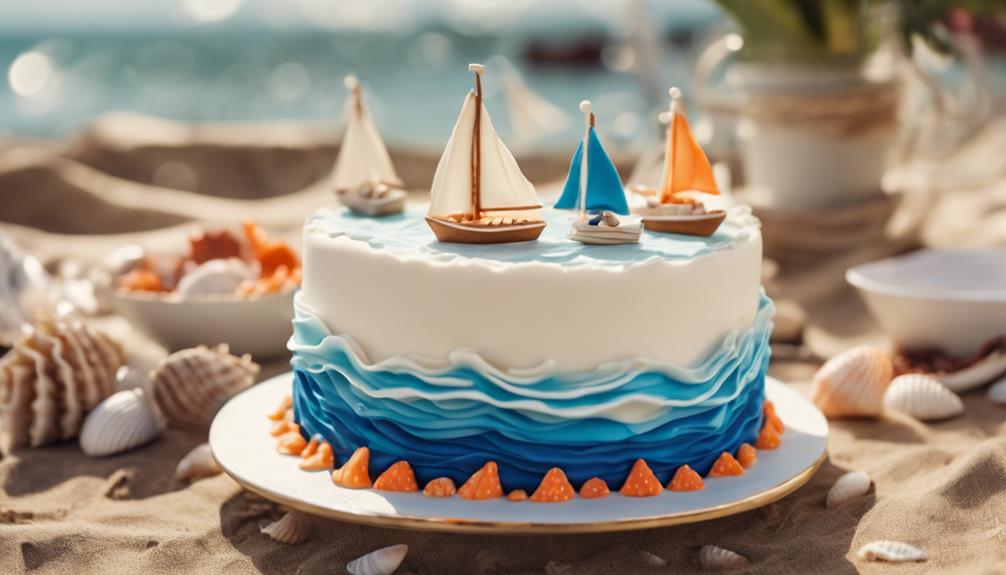 sailboat themed cake designs