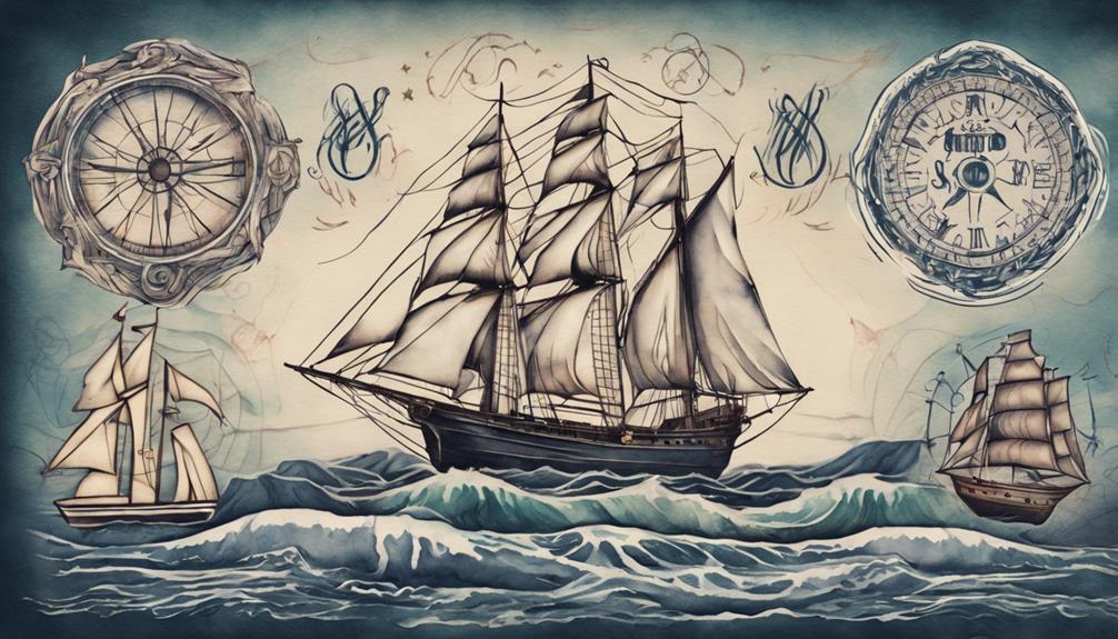 sailing inspired tattoo designs