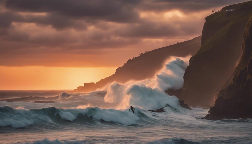 surfing extreme ocean conditions