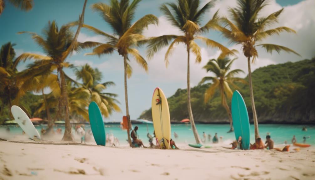 vibrant caribbean surf scene