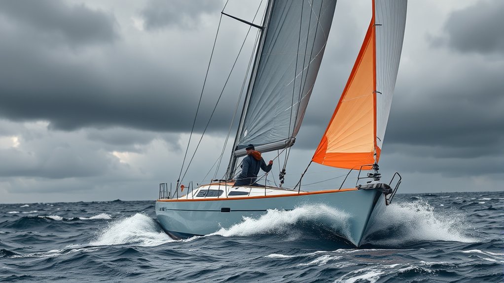adjust sails for safety