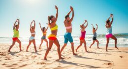 beach activity warm up routines