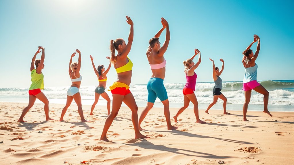 beach activity warm up routines