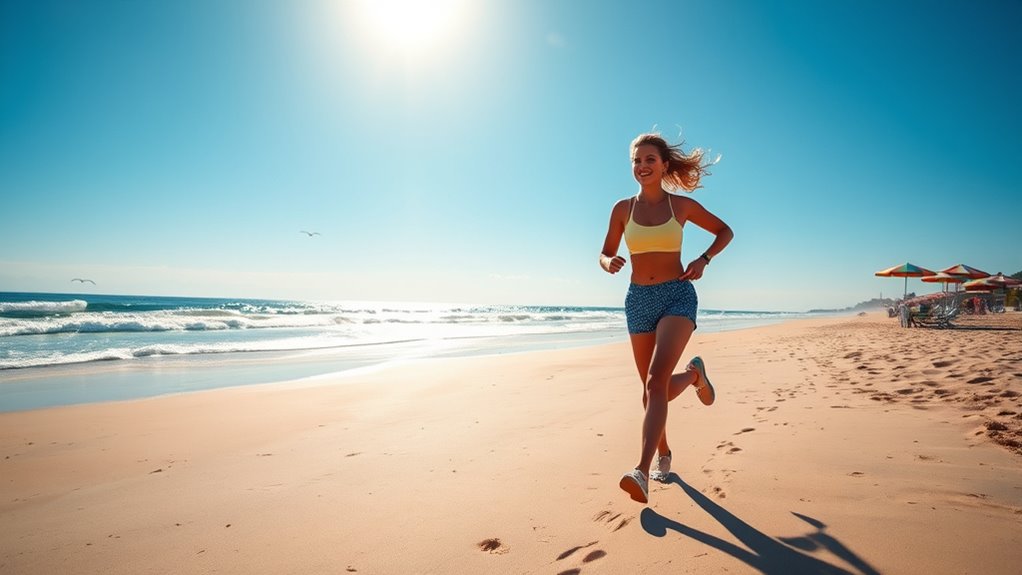 beach exercise lifts mood