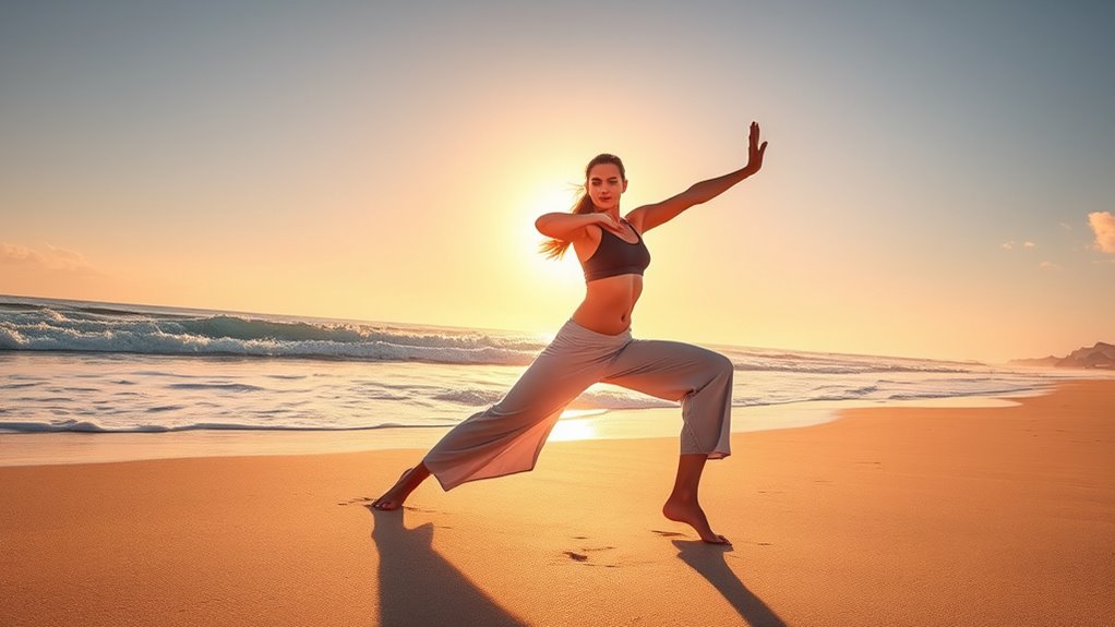 beach ready yoga stretches