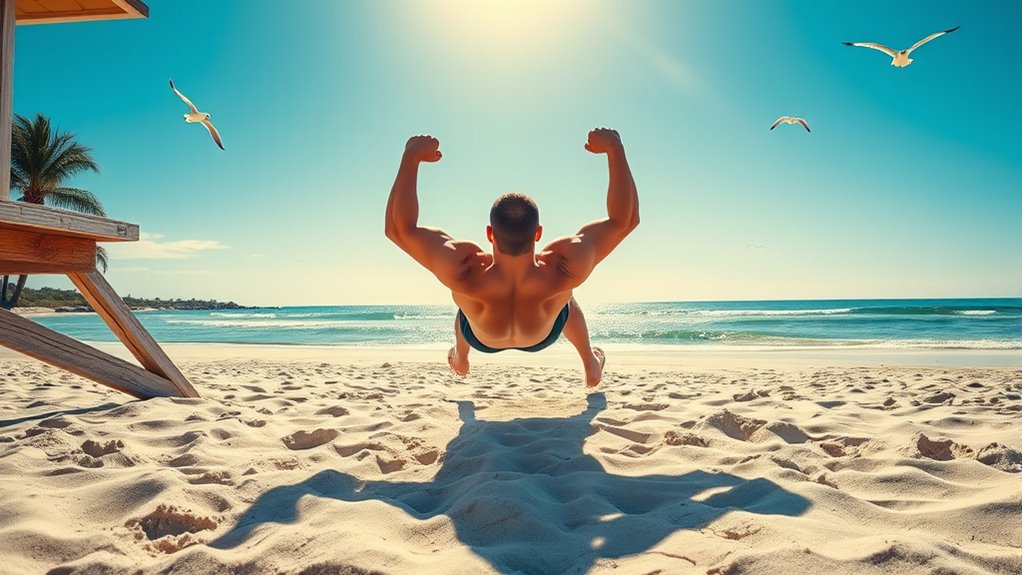 beachside tricep dips