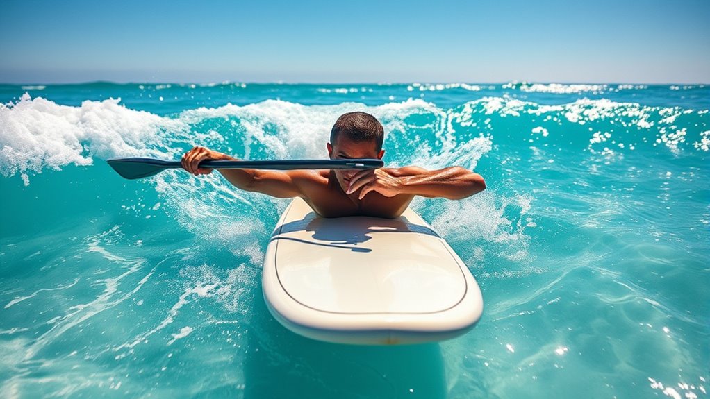 maintain balanced paddling stance