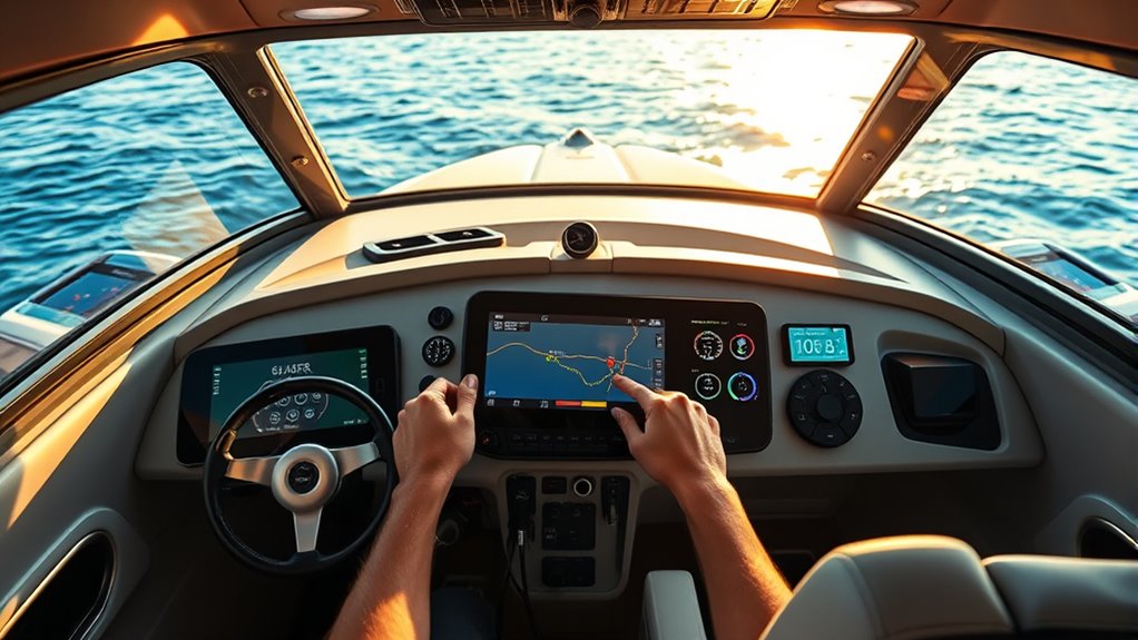modern marine electronic installation