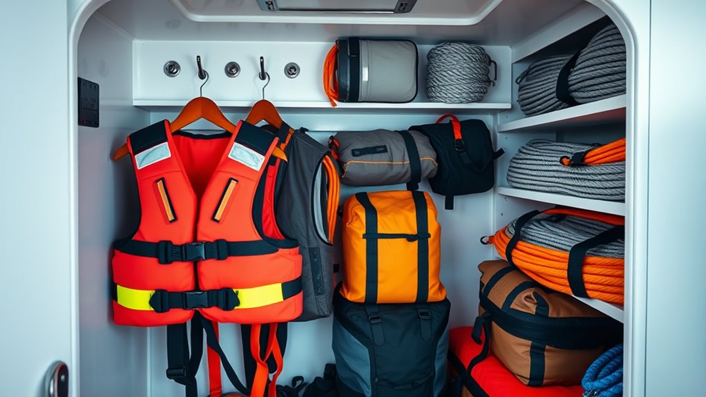 organized accessible sailing storage