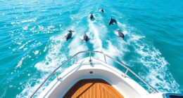 organized dolphin watching boat tour