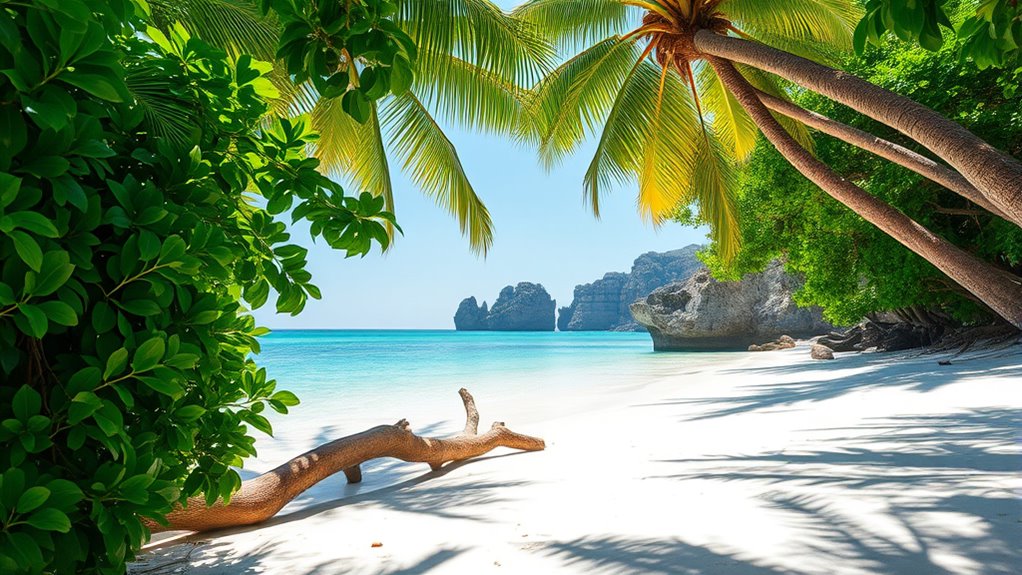 peaceful private untouched beaches