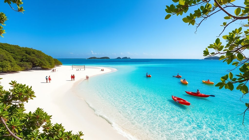 pristine white silica sands