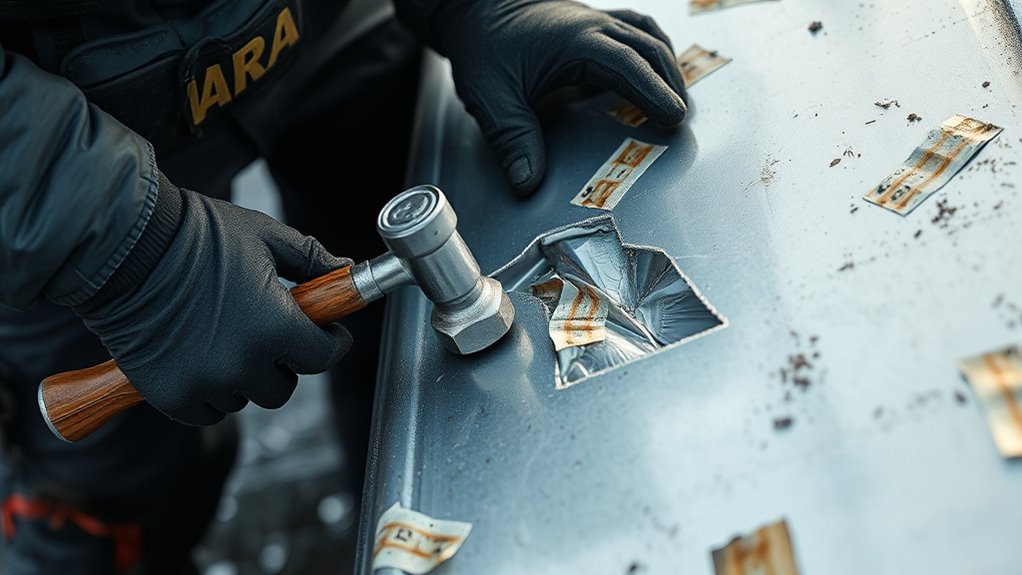 aluminum hull dent repair