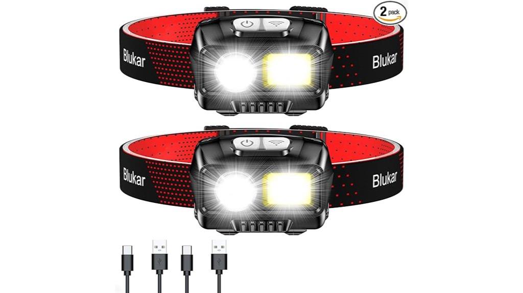 bright rechargeable headlamps pack