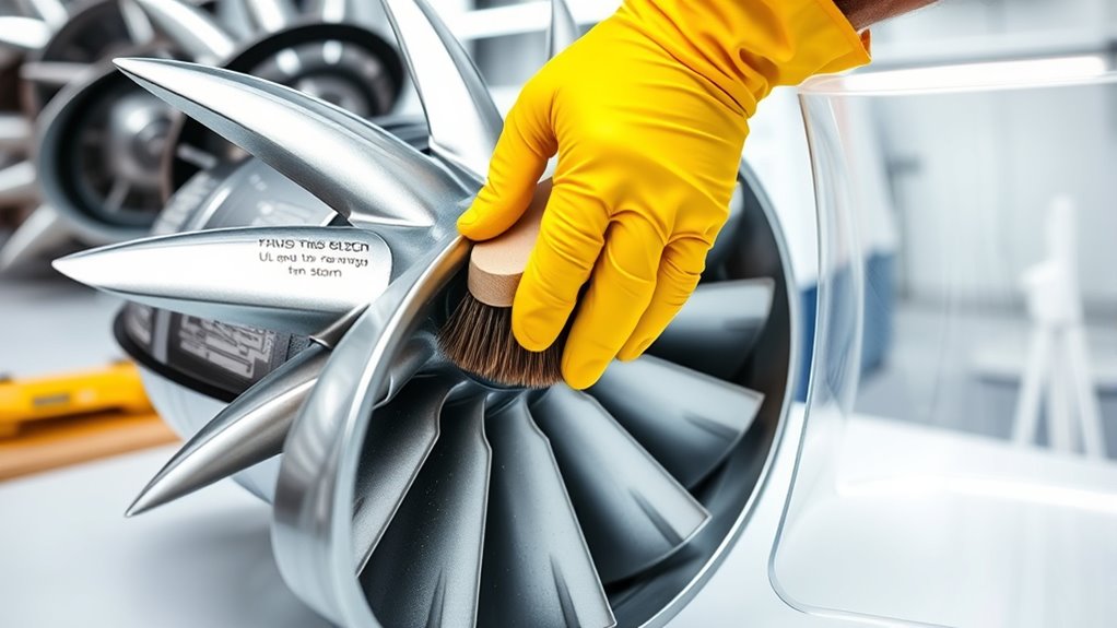 clean fan blades safely