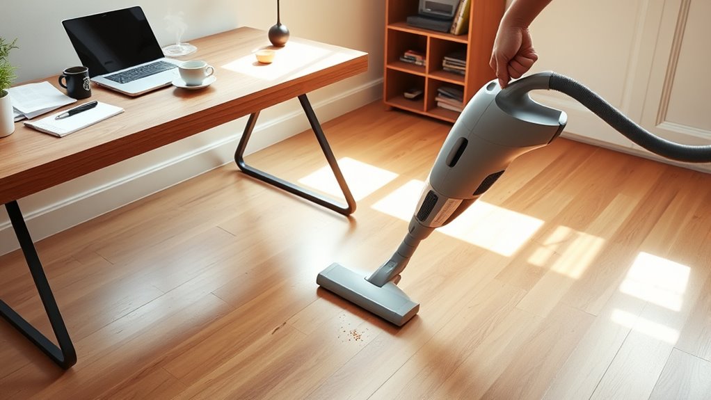 clear floor of objects