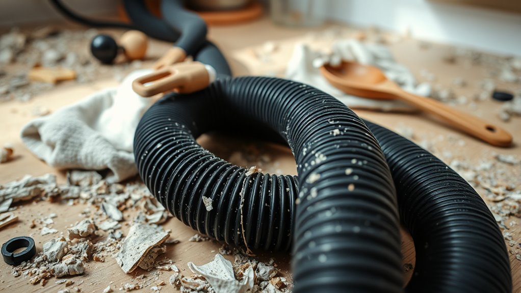 clear hose debris regularly