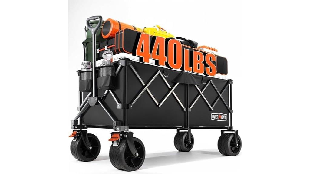 collapsible utility wagon with all terrain wheels
