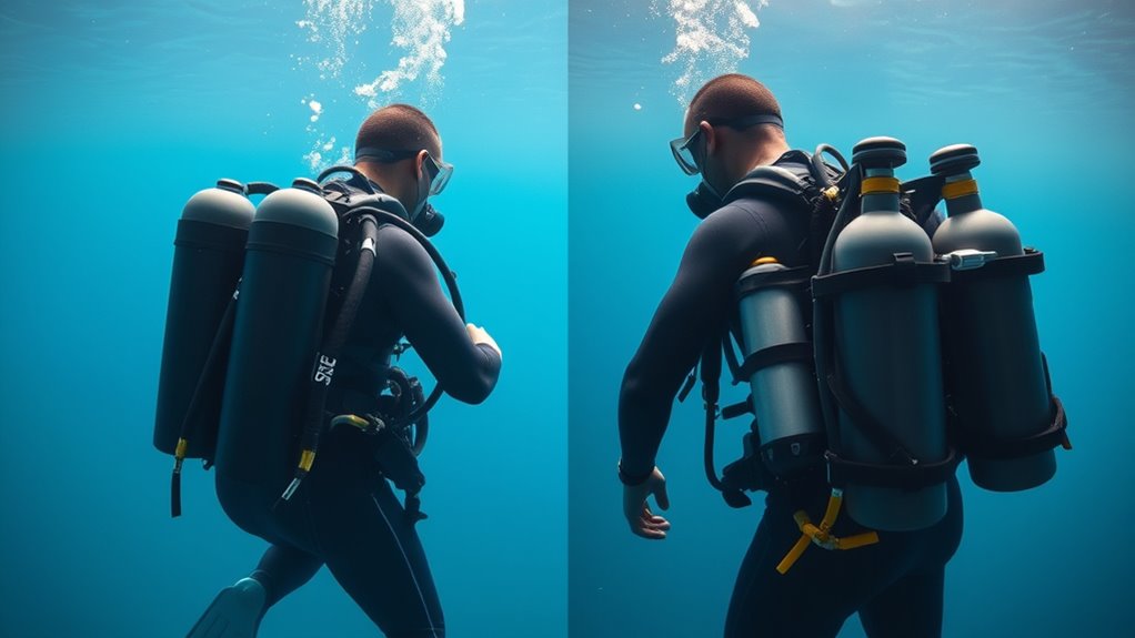 diving gear configuration comparison