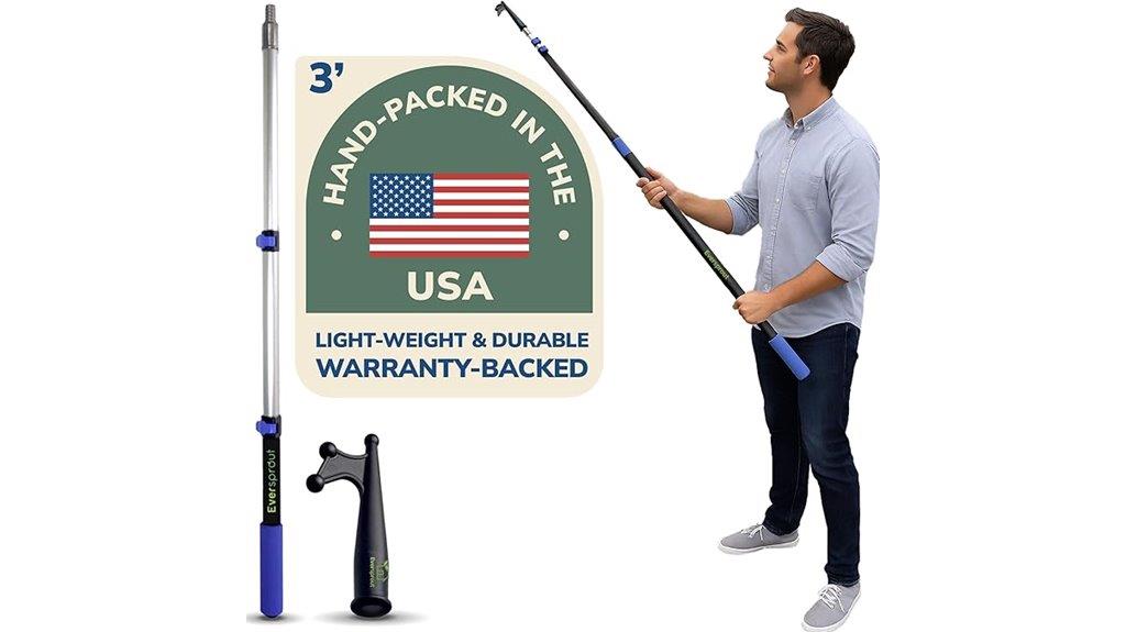 extendable marine boat hook
