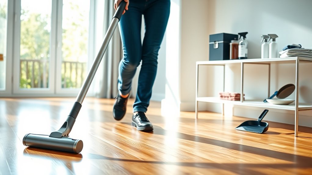 gather cleaning supplies efficiently