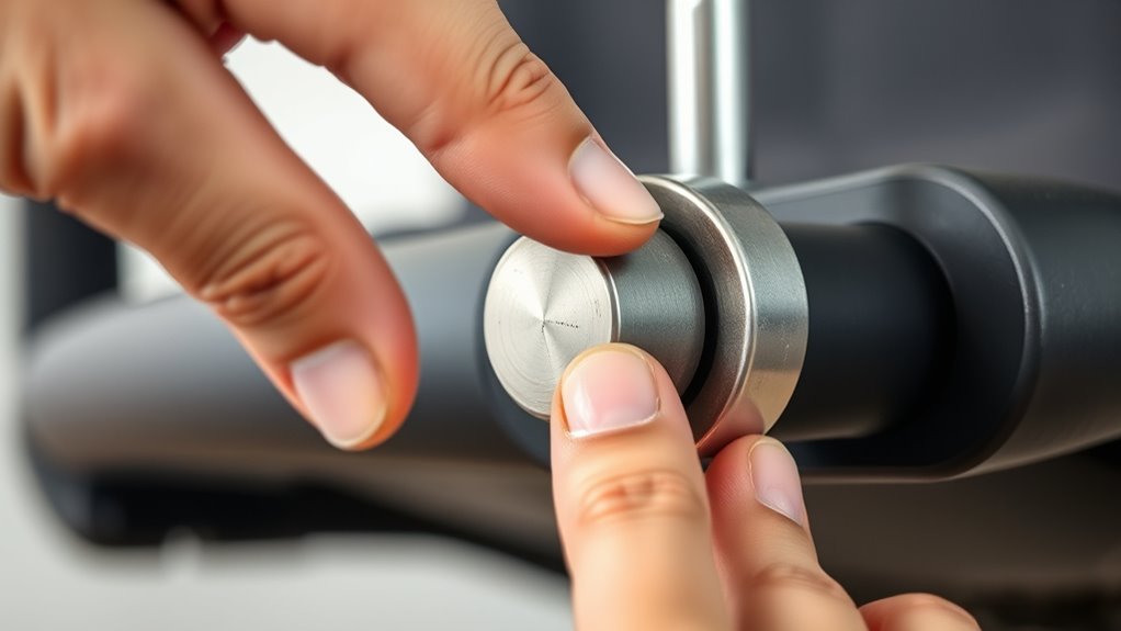 gentle tapping loosens debris