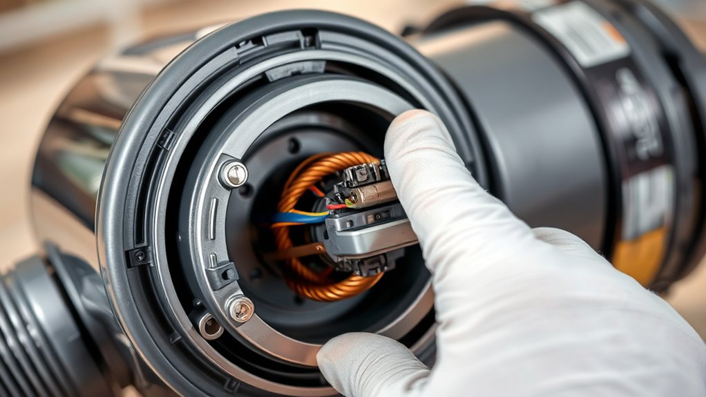 inspect motor and internal components