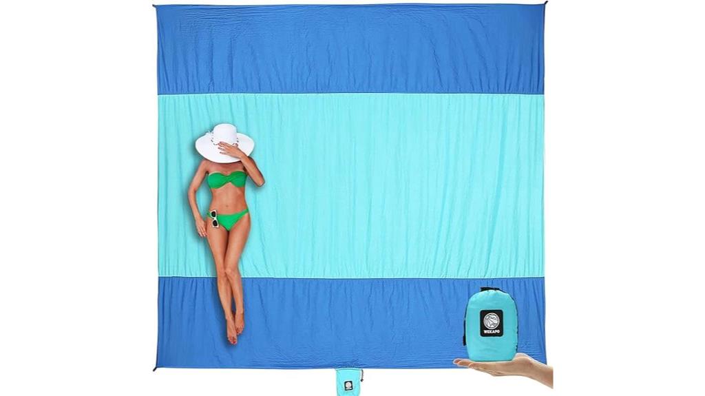 large waterproof sandproof beach mat