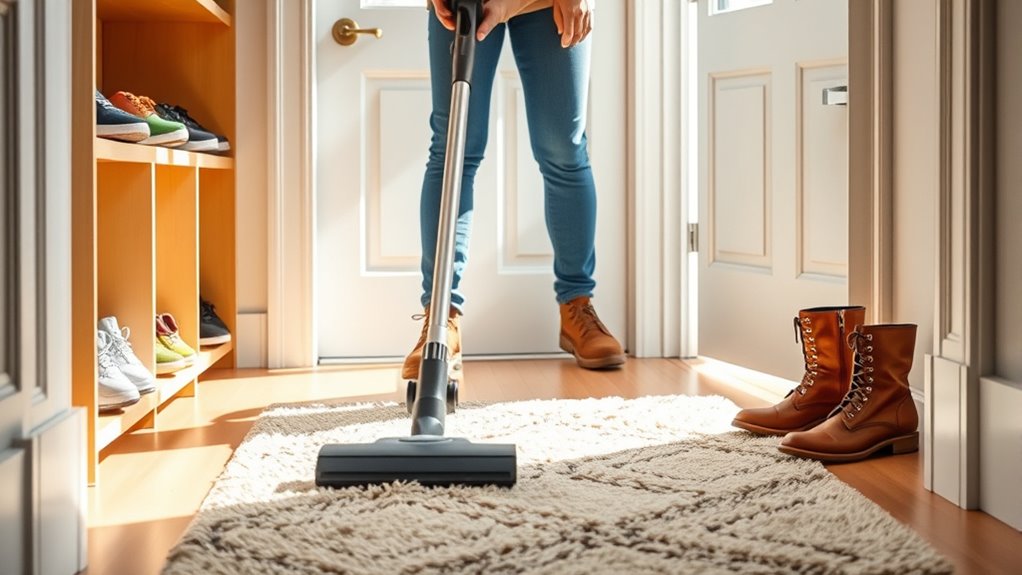 organize shoes clean surfaces