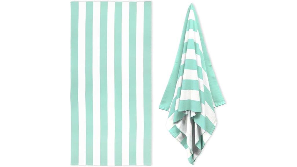 oversized microfiber aqua towel