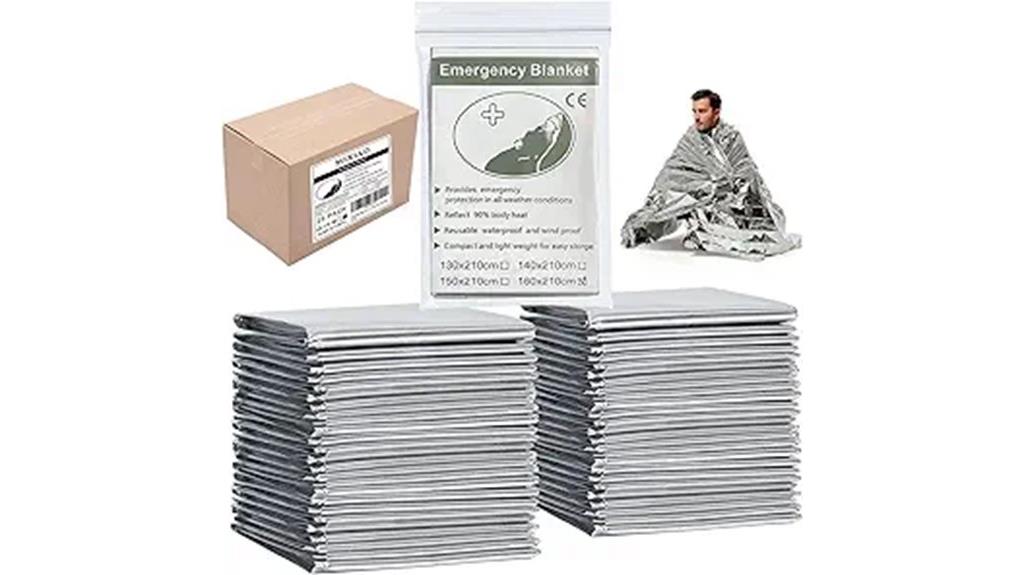pack of 25 emergency blankets