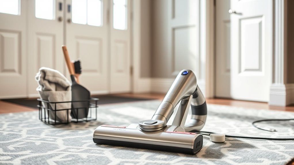prepare vacuum and supplies