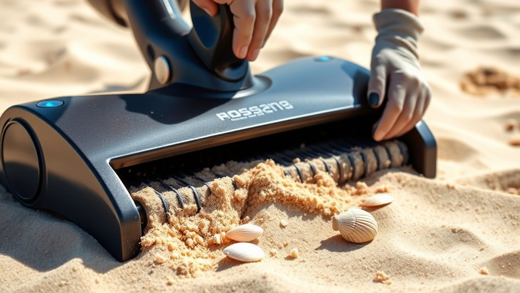 prepare vacuum for sand