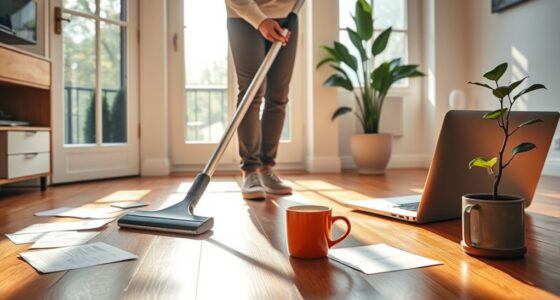 quick home office floor cleaning