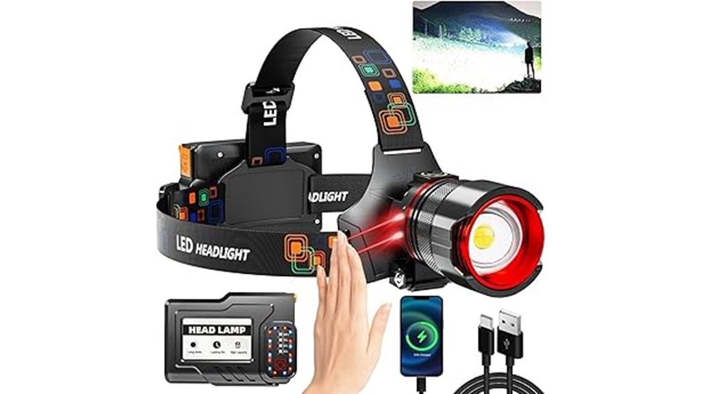 rechargeable waterproof led headlamp