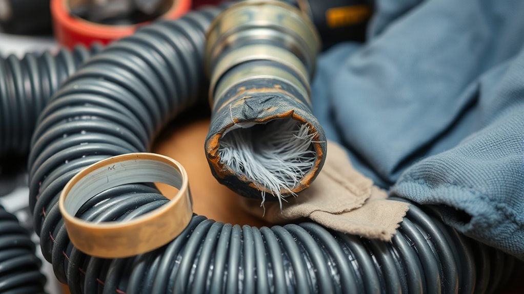 replace damaged vacuum hose sections