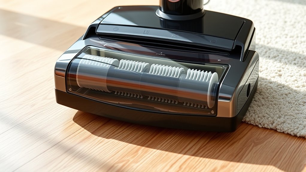 self adjusting floor cleaning brushes