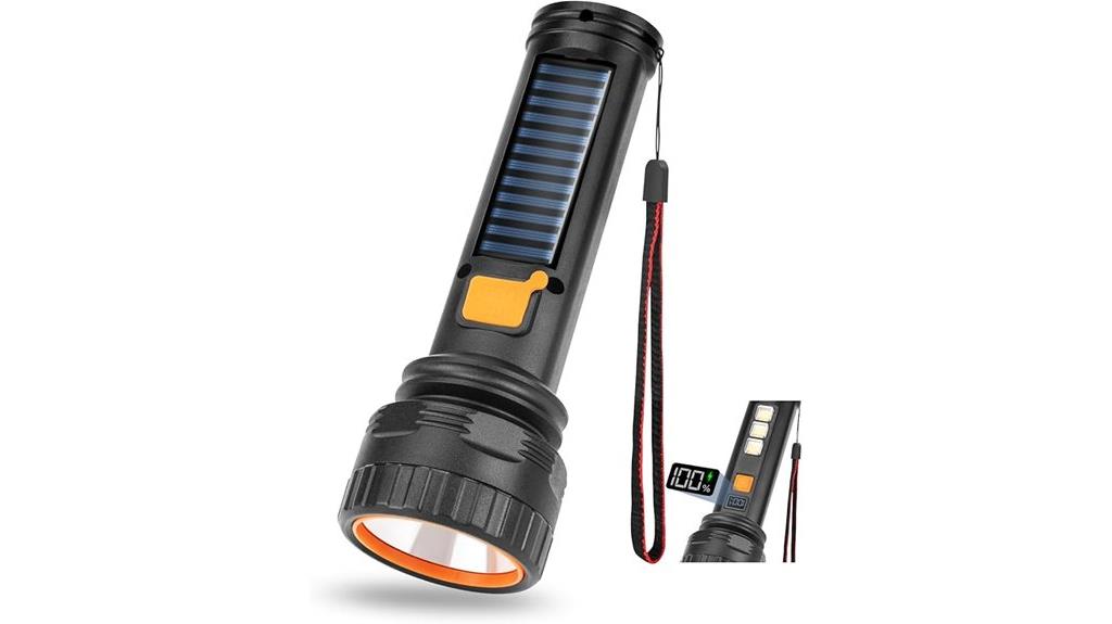 solar powered led flashlight