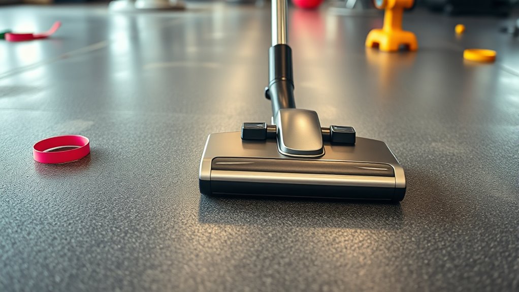 thorough gym floor vacuuming