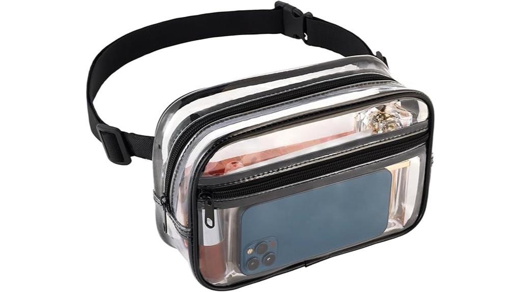 transparent stadium fanny pack