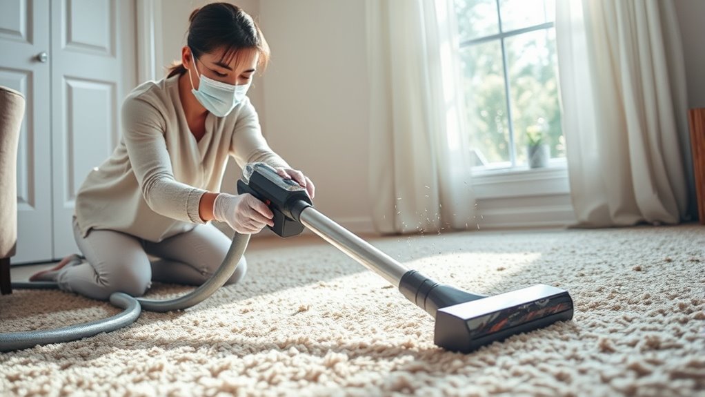 use hepa vacuum carefully