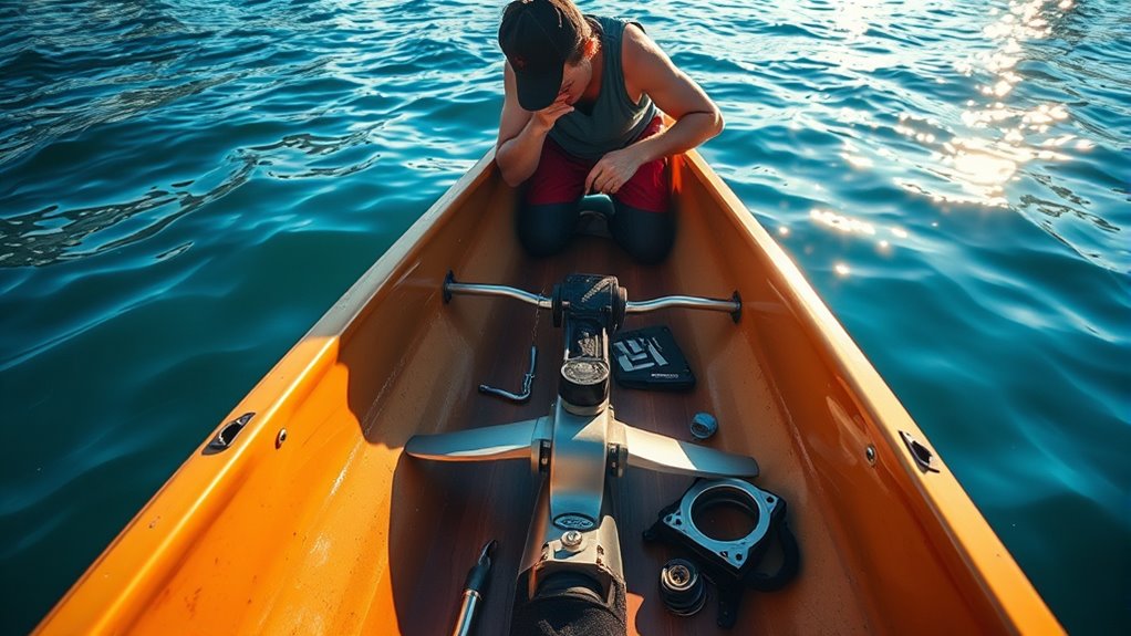 adjust kayak rudder steering
