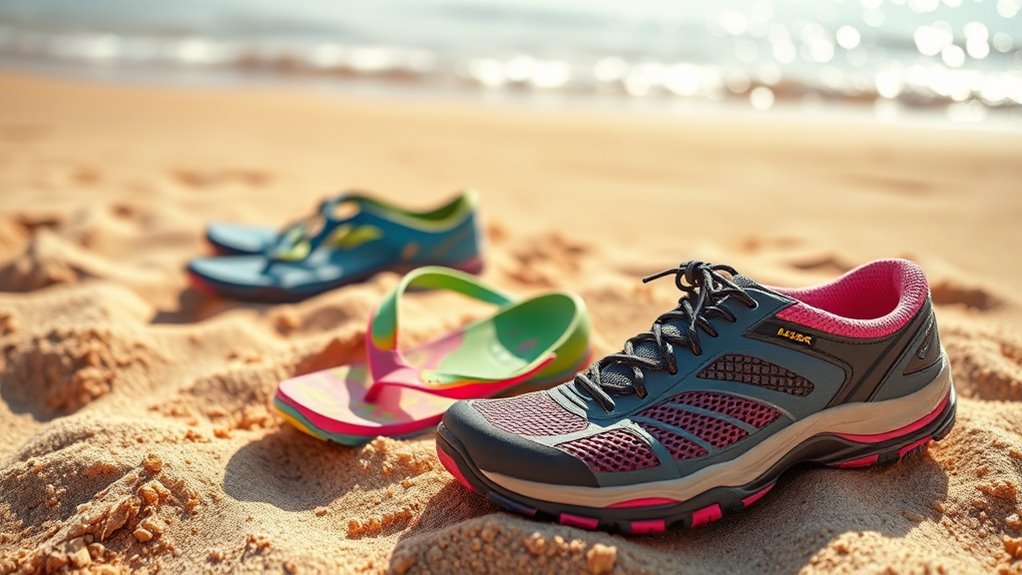 choose supportive protective beach footwear