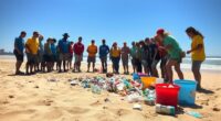 join beach cleanup efforts