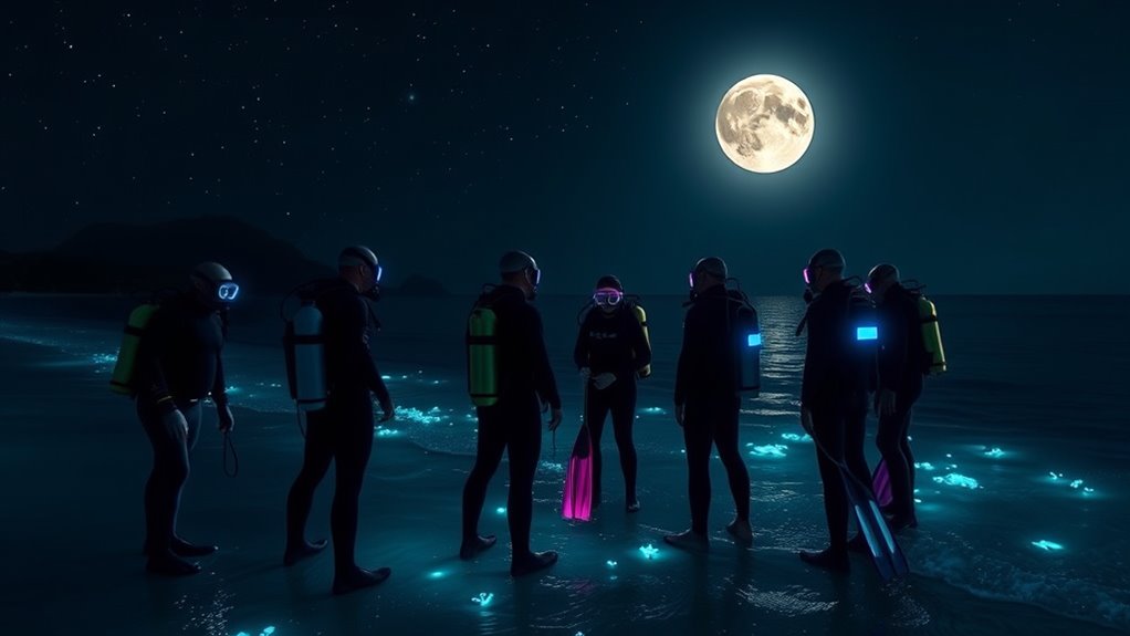 night diving reveals nocturnal marine life