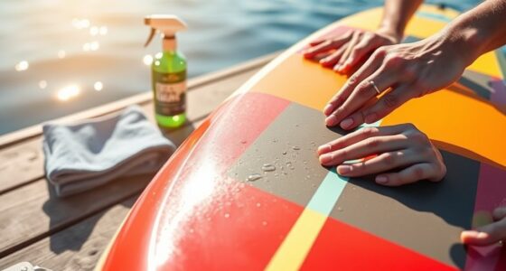paddleboard cleaning and storage