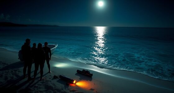 preparing for night diving