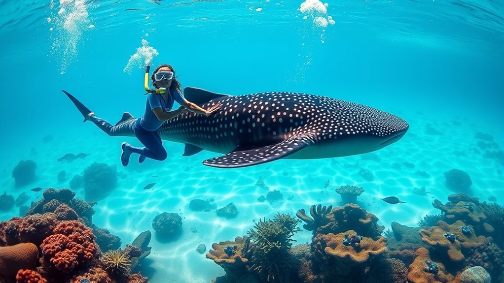 respectful whale shark snorkeling