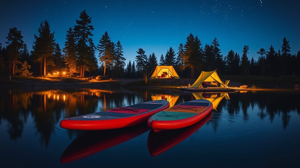 sup camping overnight trips